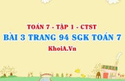 Bài 3 trang 94 SGK Toán 7 tập 1 Chân trời sáng tạo
